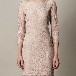 Diane Von Furstenberg Lace Mini Dress in Cream